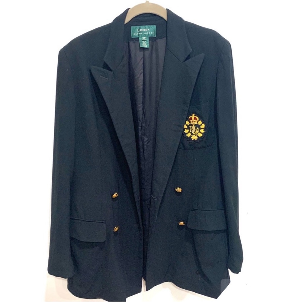 Lauren Ralph Lauren 100% Wool Black Blazer